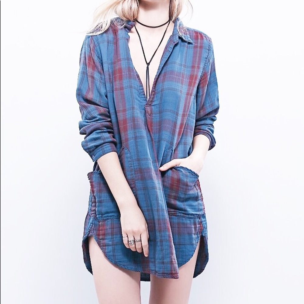 Free People Campfire Shirt Dress